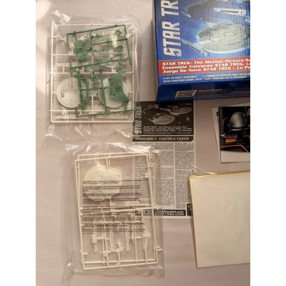 AMT Star Trek The Motion Picture Set 1:2500 Scale Cadet Series 3 Model Kits Open